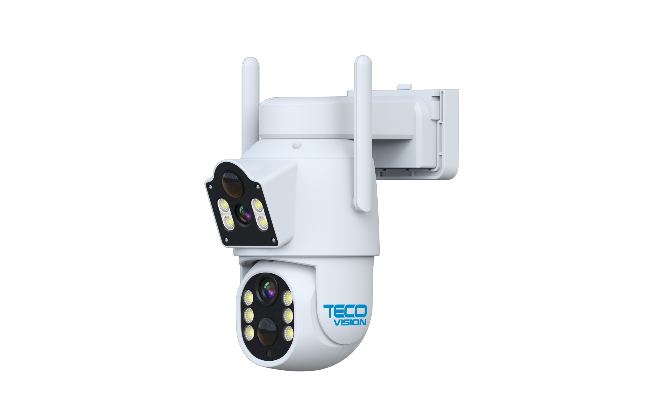 2MP+2MP 360° Audio + Mic + MircoSd + WIFI PTZ Dome Camera PTZSOLAR2DF TECOVISION