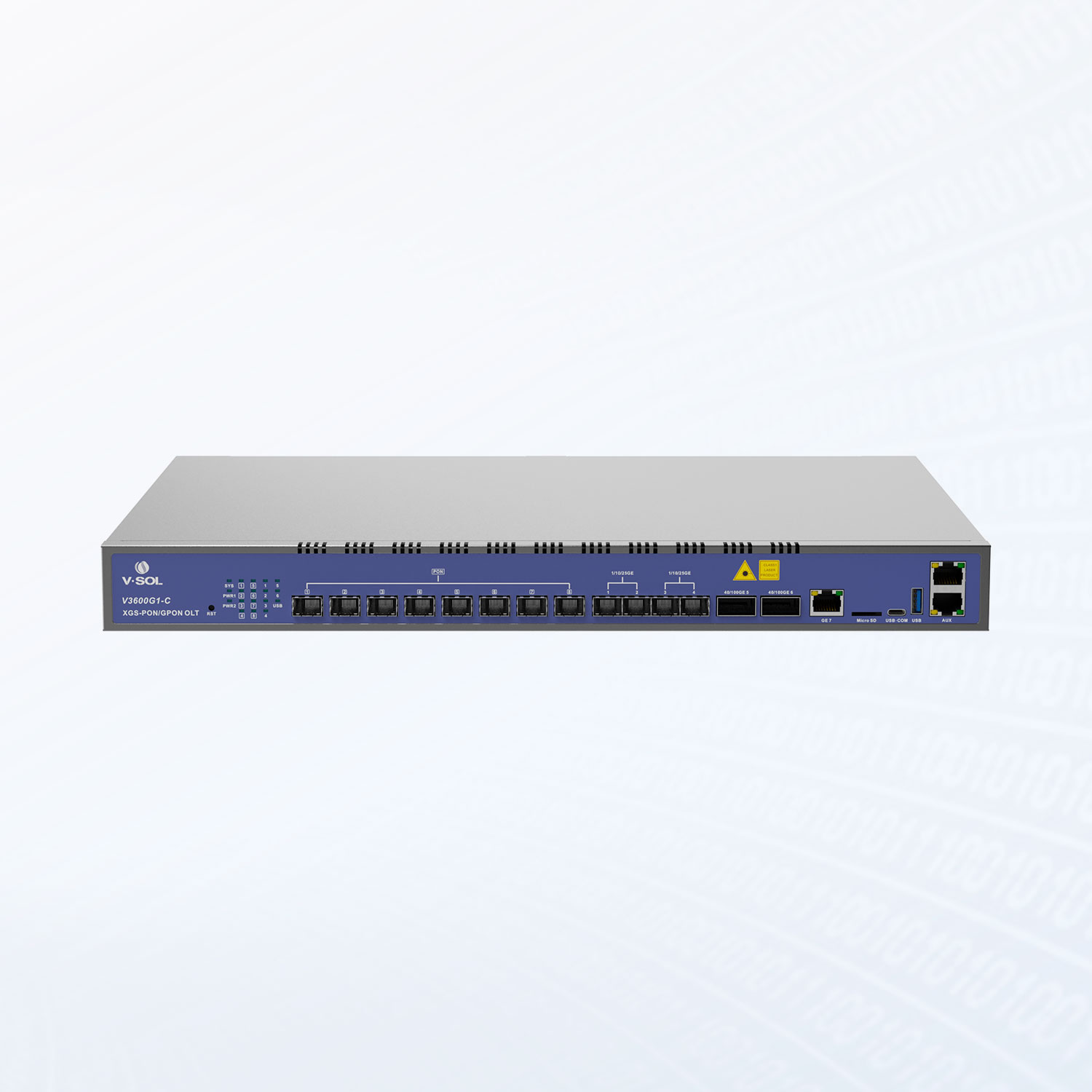 V3600G1-C 8XG(S)-PON/GPON Combo + 1GE(RJ45) + 425GE(SFP28) + 2100GE(QSFP28) 100Gbps Сверхширокополосный доступ Гибкая сеть 8-Портовый XG(S) Combo PON OLT