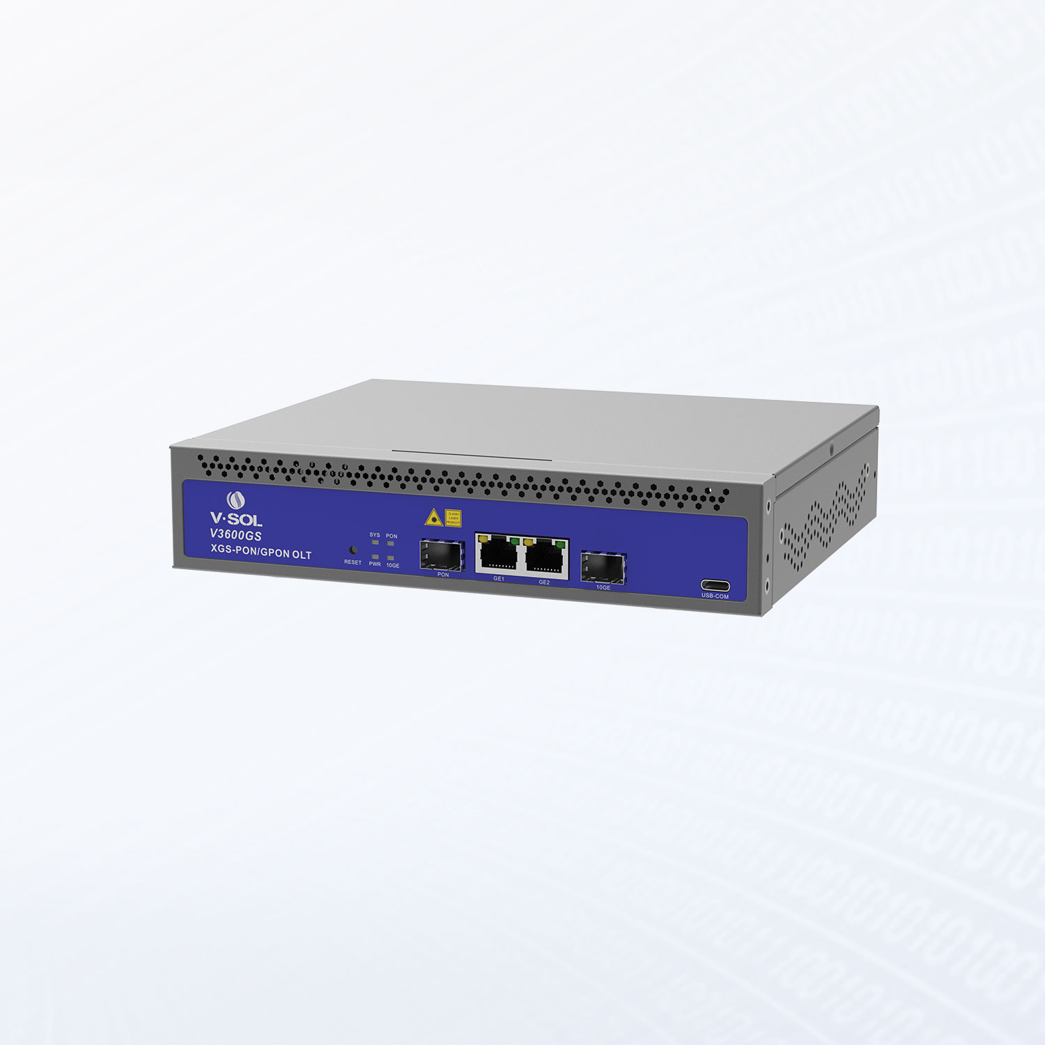 Alternative view of V3600GS 1XG(S)-PON / GPON Combo + 2GE(RJ45) + 1*10GE(SFP+) Compact 1-Port XG(S)-PON & GPON Combo OLT